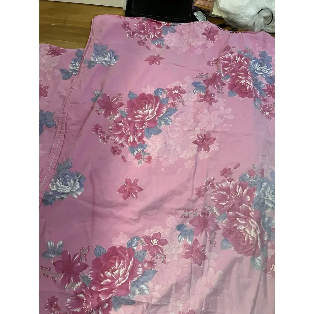 Pink CABBAGE ROSE Duvet Cover Twin Size 100% Cotton 2 Pcs Floral French Country